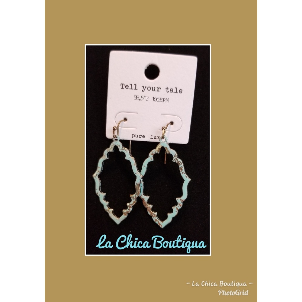 Painted Metal Earrings